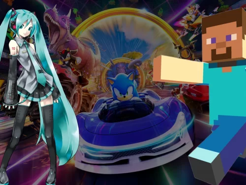 Sonic Racing Crossworlds Steve Hatsune Miku