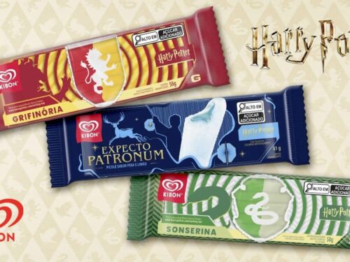 Picolés temáticos da Kibon inspirados em Harry Potter: Grifinória, Sonserina e Expecto Patronum