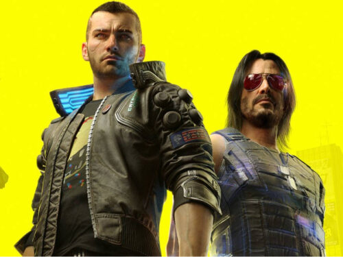 Arte de Cyberpunk 2077 mostrando dois personagens em destaque, usada para ilustrar a notícia sobre Cyberpunk 2 e os novos detalhes revelados pela CD Projekt Red.