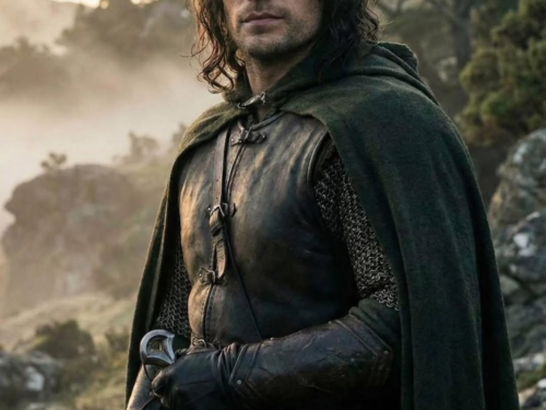 Montagem de fã imaginando Henry Cavill como Aragorn no filme A Caçada por Gollum.