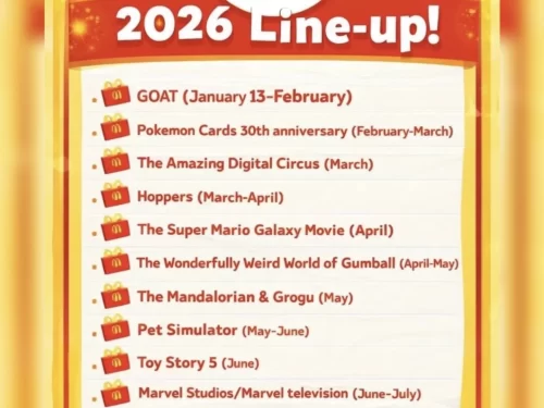 Lista brindes MC Donald's EUA 2026