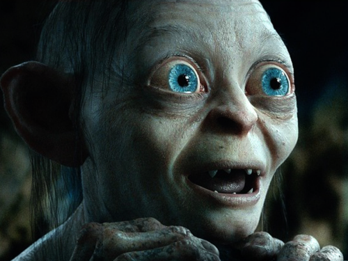 Gollum personagem do filme a caçada por Gollum de O Senhor dos Anéis