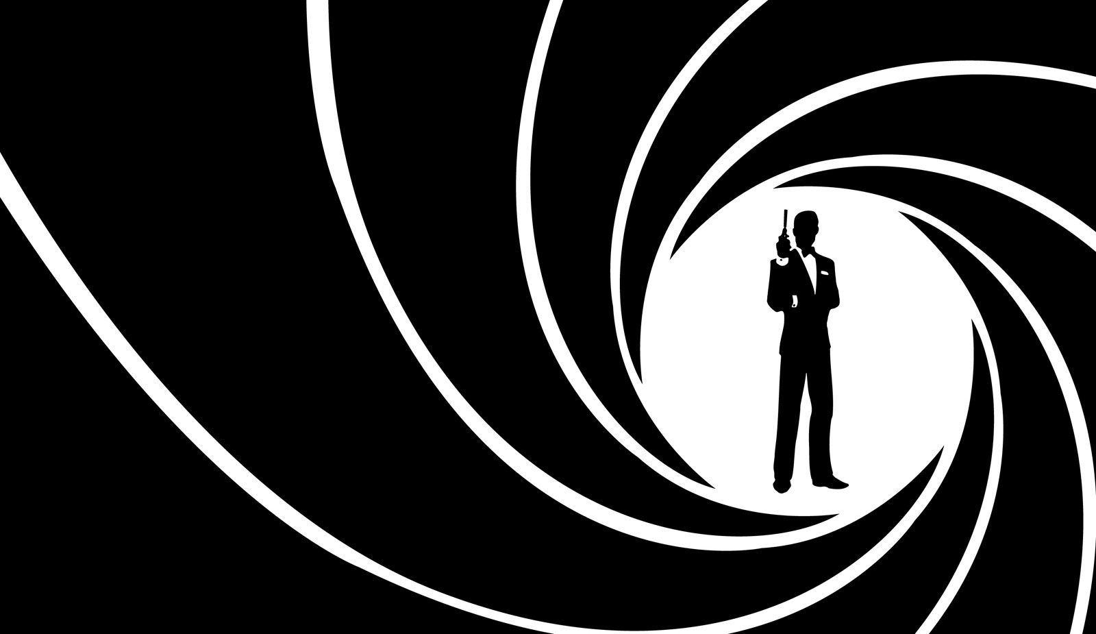 James Bond segurando uma pistola em uma cena cinematográfica clássica, representando o agente secreto 007.