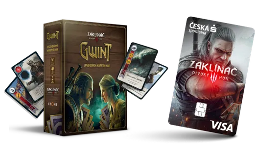 Cartões temáticos de The Witcher 3 lançados em campanha gamer de banco da República Tcheca