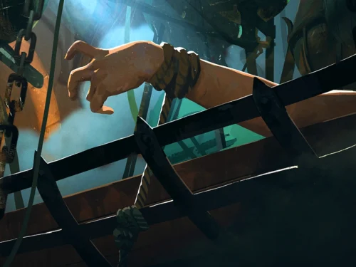 Geralt de Rívia durante o Teste das Ervas no universo de The Witcher